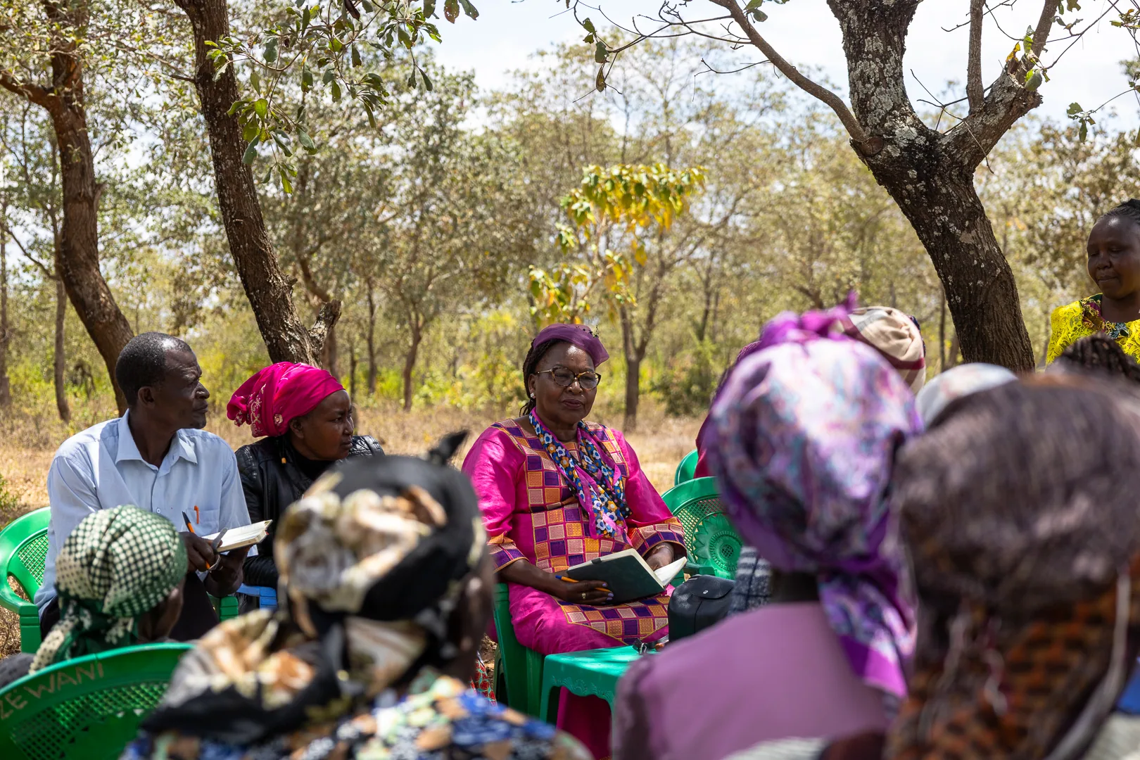 Hon. Nancy Kavinya Kioko and residents seated together during a listening conversation