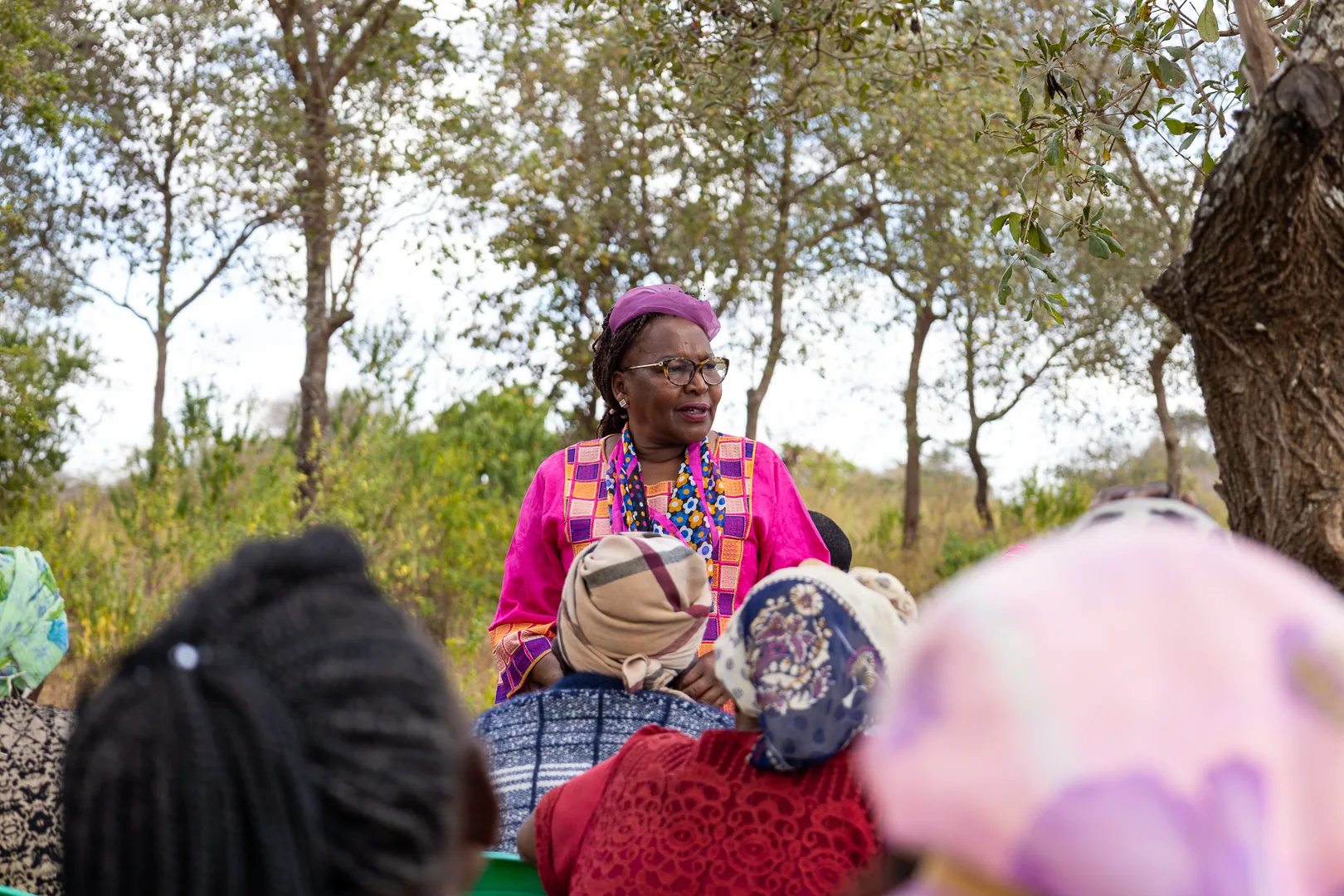 Hon. Nancy Kavinya Kioko taking part in a community conversation